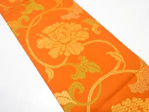 唐花模様織り出し　全通袋帯